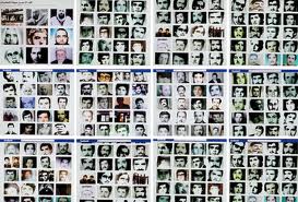 Photographs of a few of the tens of thousands of Syrians massacred in Hama in 1982.
